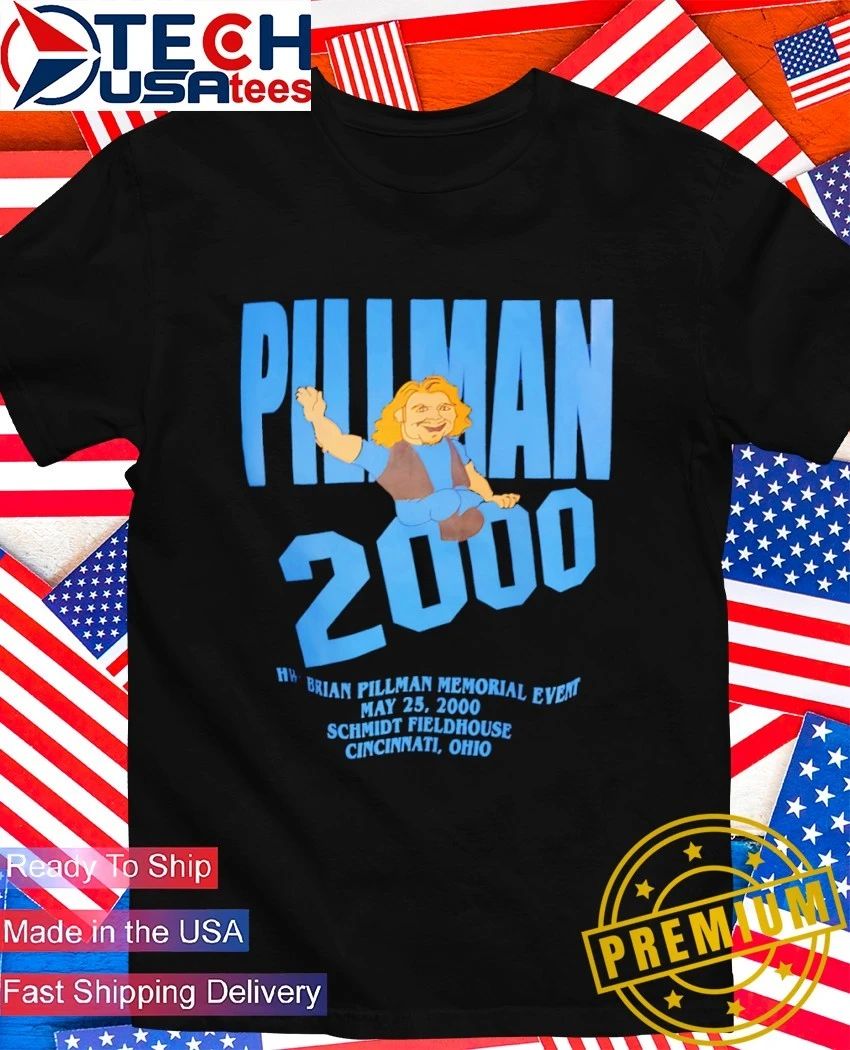 Brian Pillman Memorial Event 2000 cartoon shirt