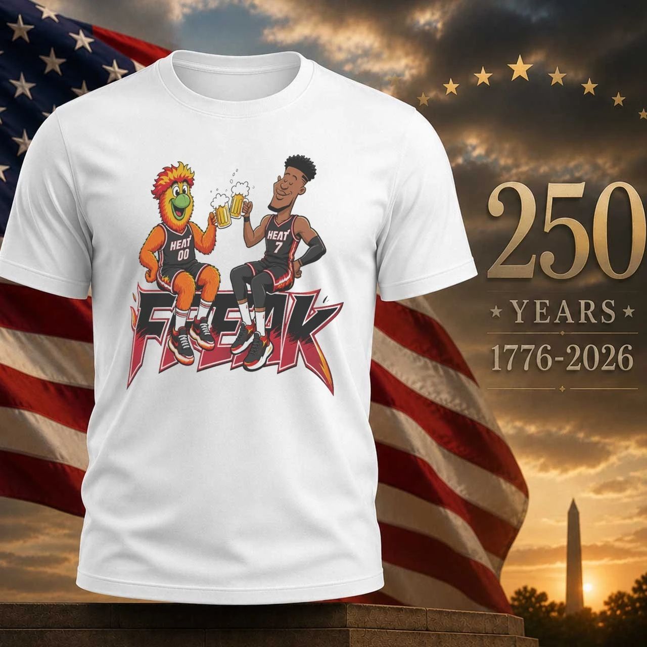 Cheers To The Freak Giannis Miami Heat Burnie Shirt