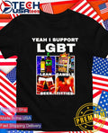 Yeah I support LGBT lean gamble beer titties shirt