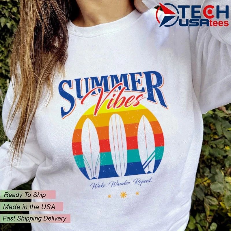 Summer Vibes wake wander repeat shirt