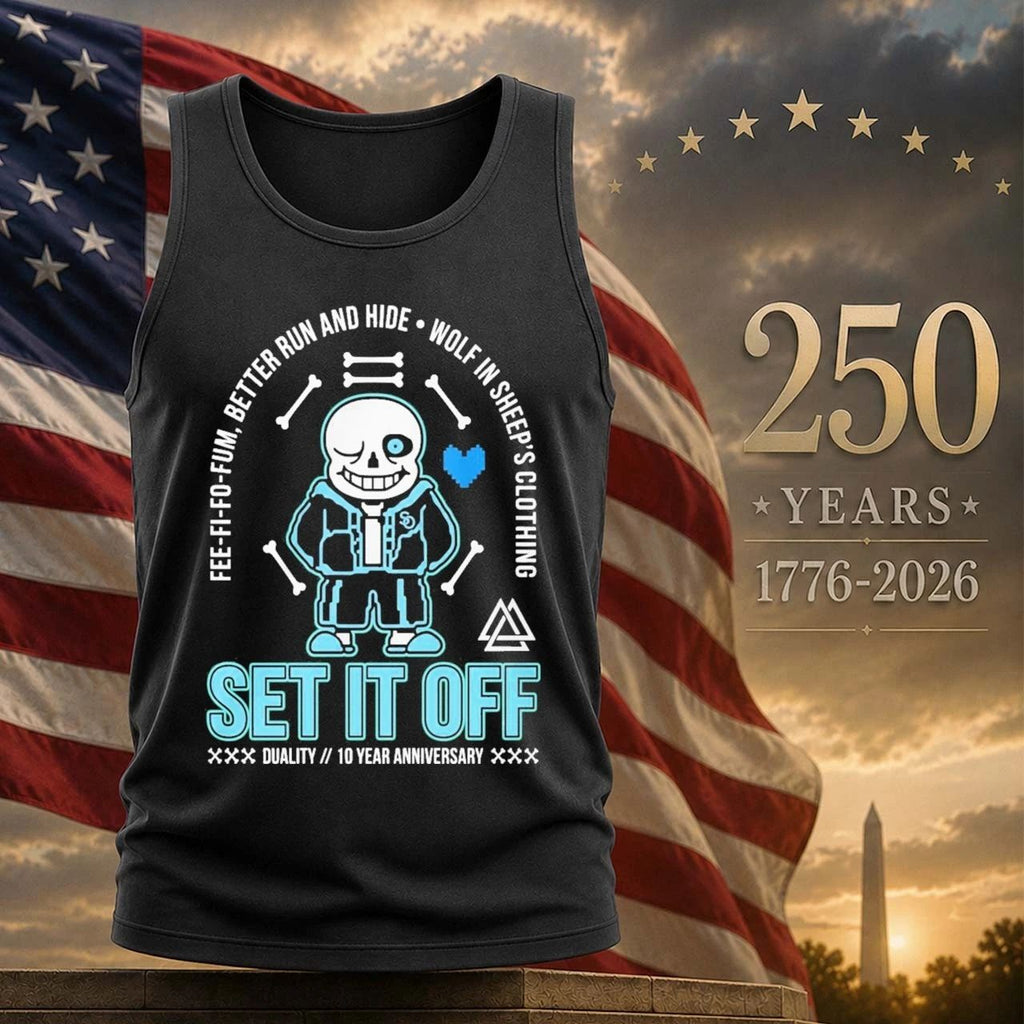 Set It Off Duality 10 Year Anniversary Undertale Sans Skeleton Shirt