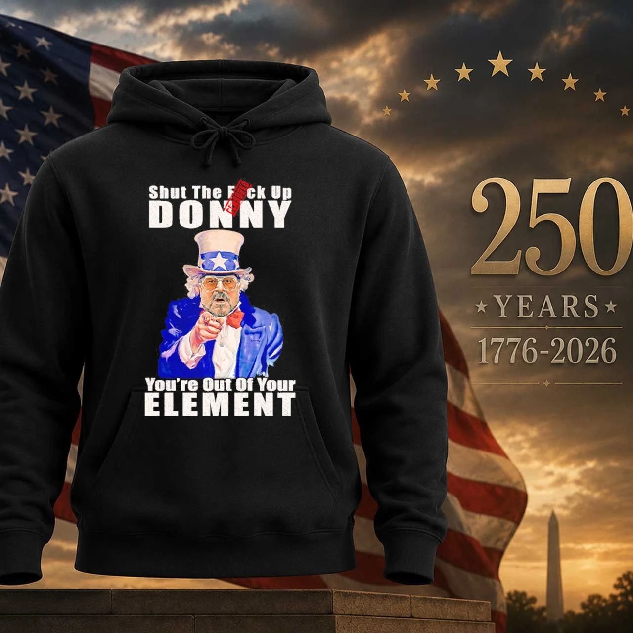 Big Lebowski Walter Sobchak Shut The Fuck Up Donny Youre Out Of Your Element Anti Trump Shirt