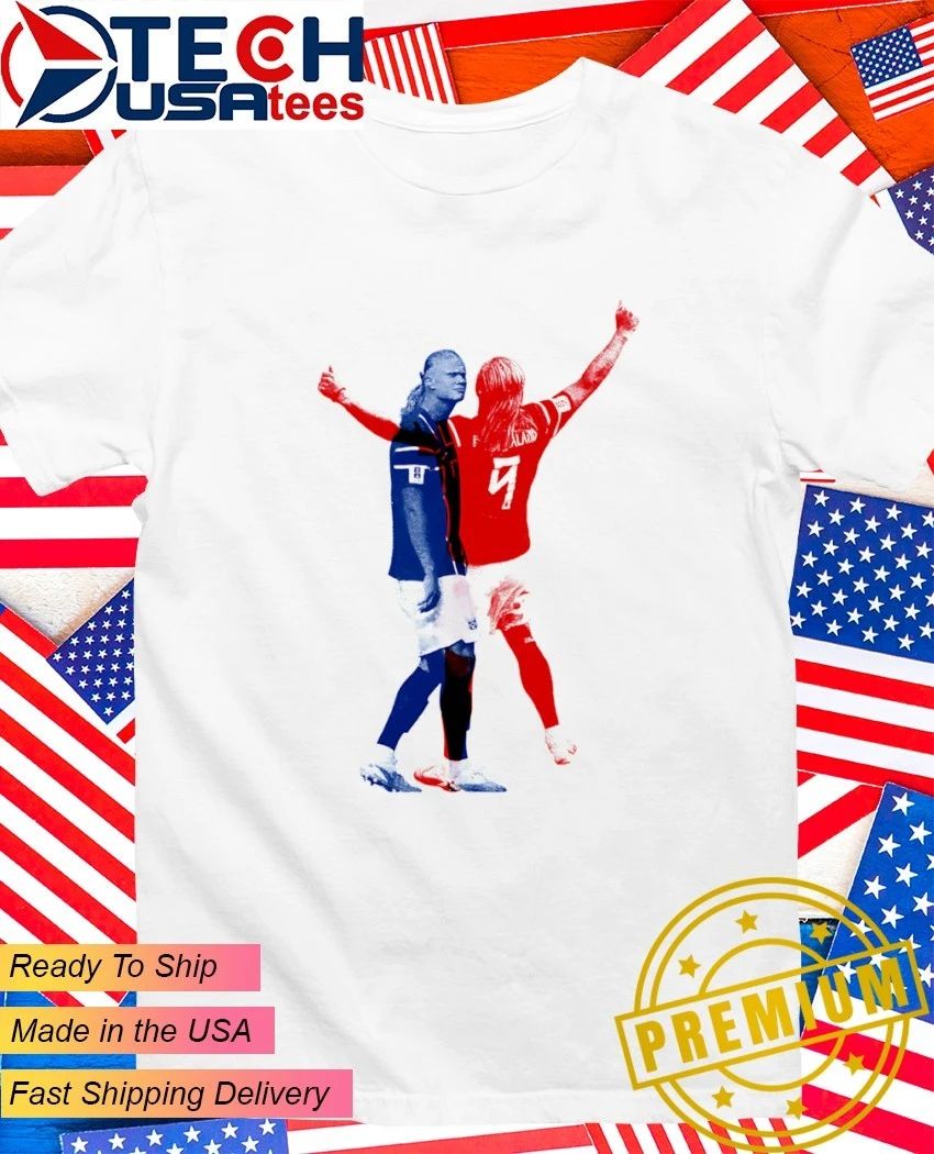 Erling Haaland Norway double exposure art shirt