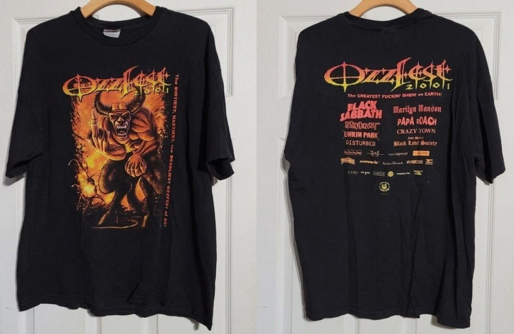 Vintage 2001 Ozzfest Tour Concert Rock Heavy Metal Tee Unisex T-shirt, Sweatshirt, Hoodie (1)
