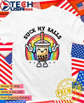 Suck my balls boba rainbow shirt