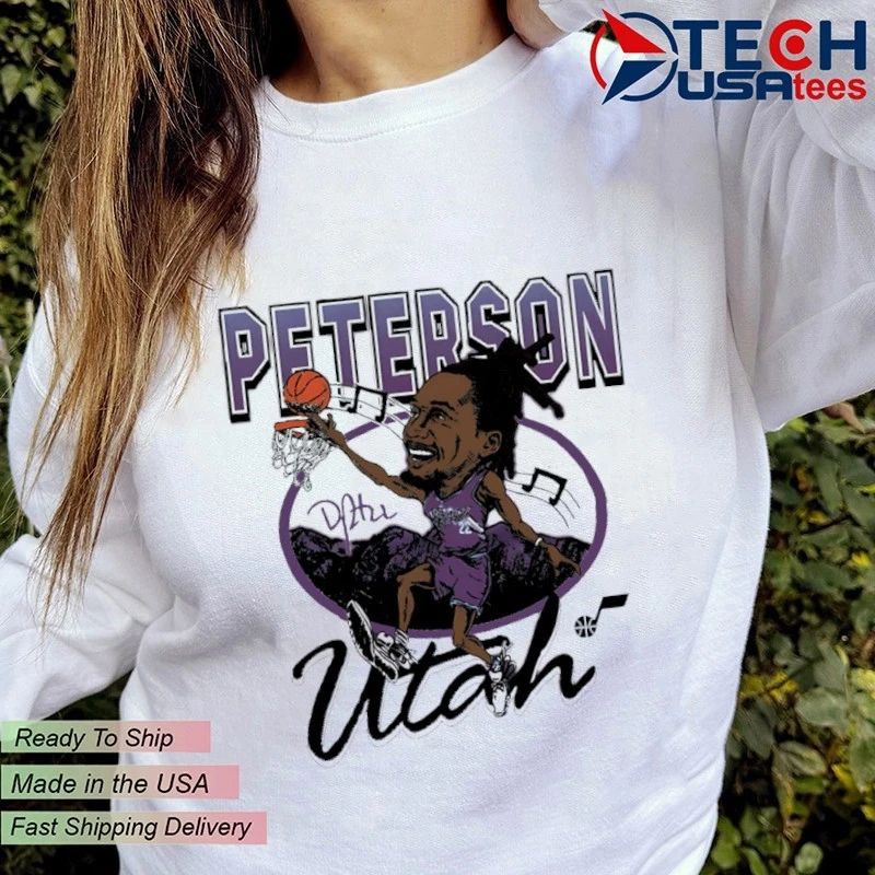 Darryn Peterson Utah Jazz Rookie caricature signature shirt