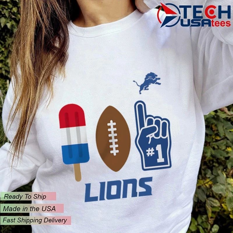 Detroit Lions Americana Pop popsicle football and number 1 shirt