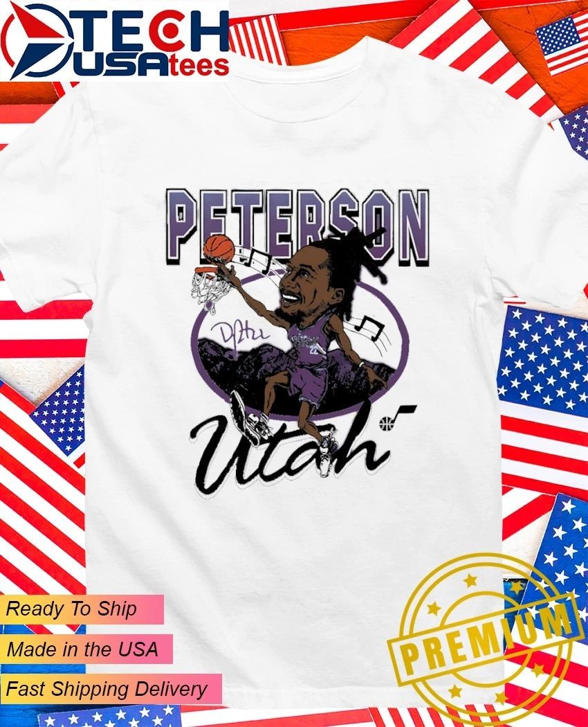 Darryn Peterson Utah Jazz Rookie caricature signature shirt