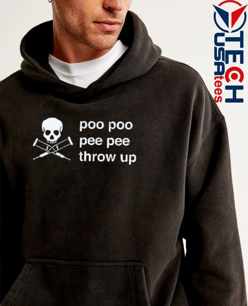 Poo poo pee pee throw up skull shirt