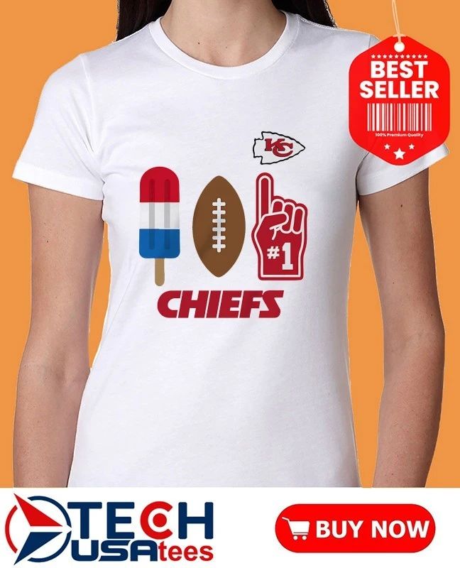 Kansas City Chiefs Americana Pop popsicle football and number 1 shirt