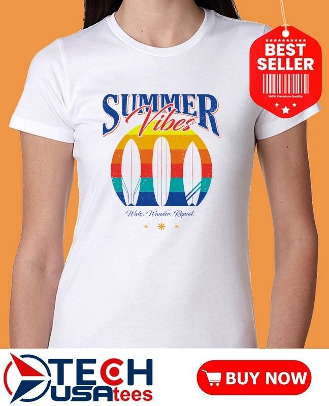 Summer Vibes wake wander repeat shirt