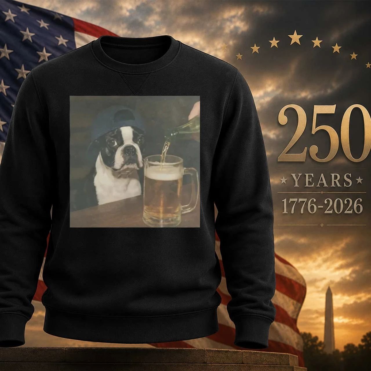 Dylan Crews Boston Terrier Drinking Beer Shirt