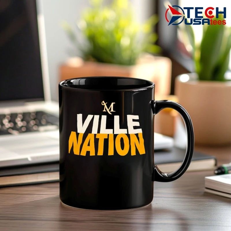 Manhattanville University Ville Nation logo shirt