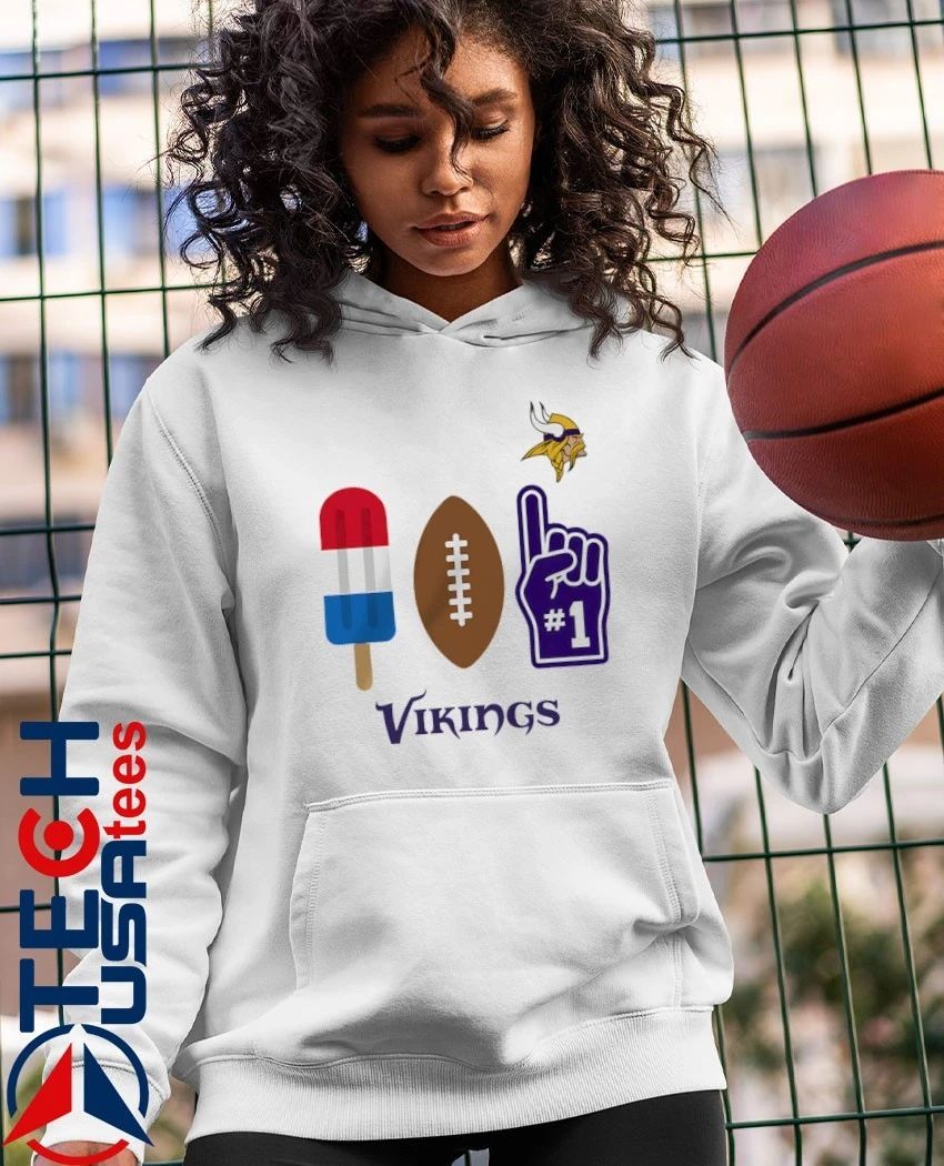 Minnesota Vikings Americana Pop popsicle football and number 1 shirt