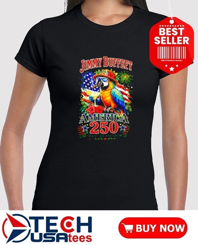 Jimmy Buffett America 250 Years Of Freedom Parrot smoking shirt