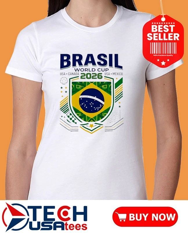 Brazil World Cup 2026 USA Canada Mexico Crest shirt