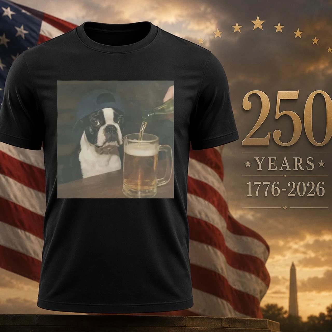 Dylan Crews Boston Terrier Drinking Beer Shirt