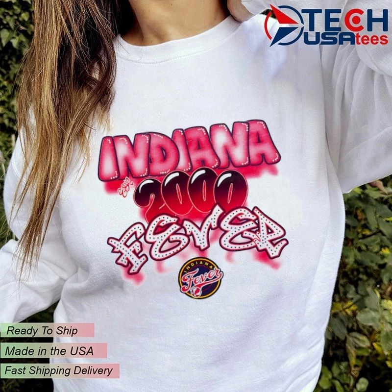 Indiana Fever 2000 live score graffiti bubbles shirt