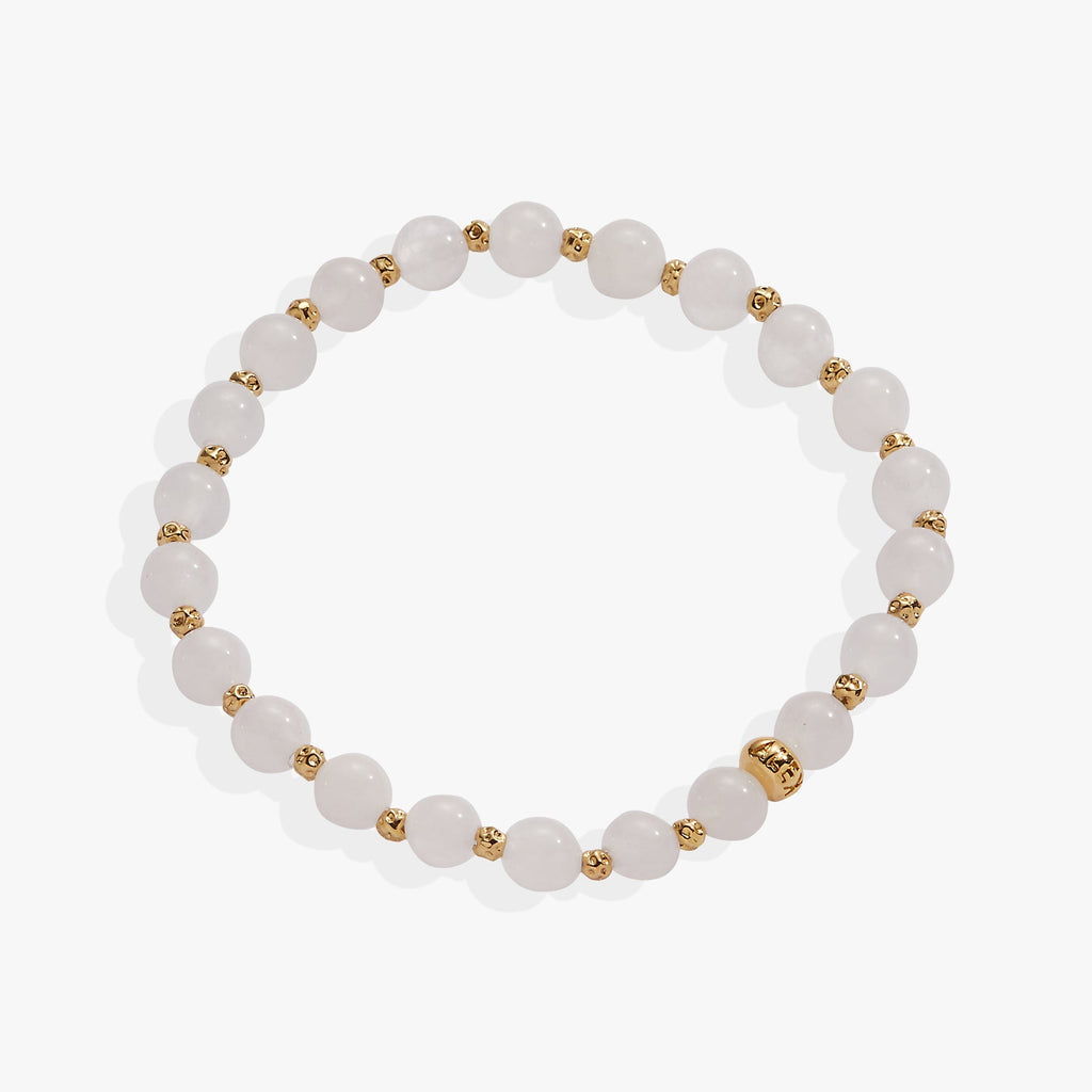 White Jade Healing Stone Stretch Bracelet T-Shirts