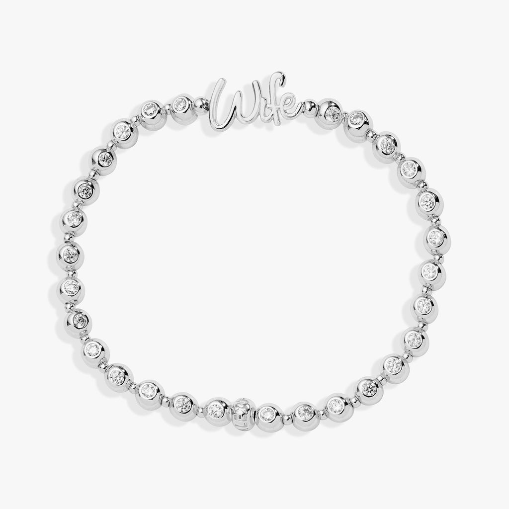 Wife Elongated Crystal Stretch Bracelet T-Shirts