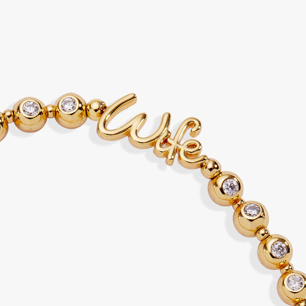 Wife Elongated Crystal Stretch Bracelet T-Shirts
