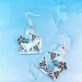 ZCow Tag Cow Flower Earrings T-Shirts